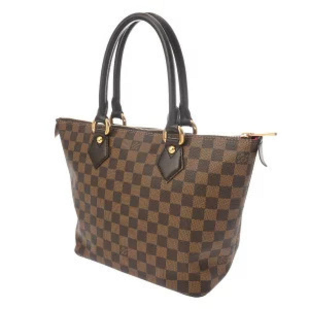 Louis Vuitton Canvas Ebene Bag Damier Saleya Tote Brown